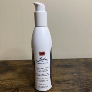 Laila Hand & Body Cream For Dry & Sensitive Skin 237mL/8 oz. New But Opened